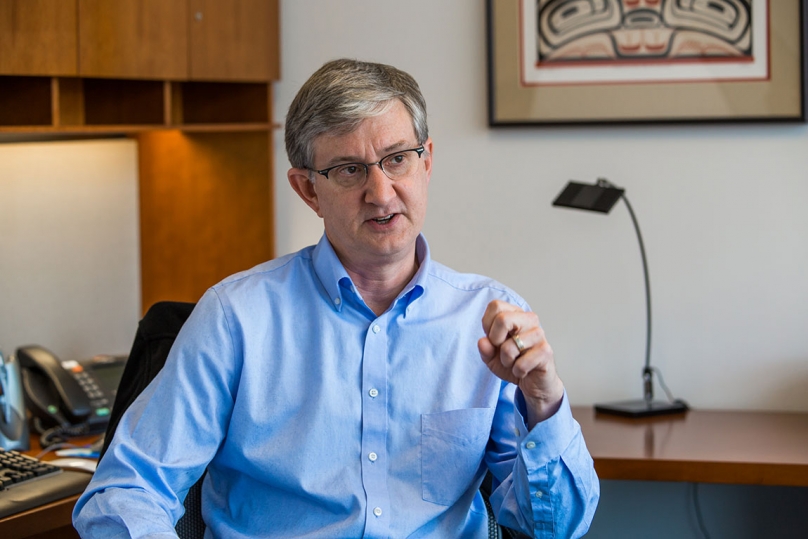 hoto of Professor Ed Felten in his Sherrerd Hall office.